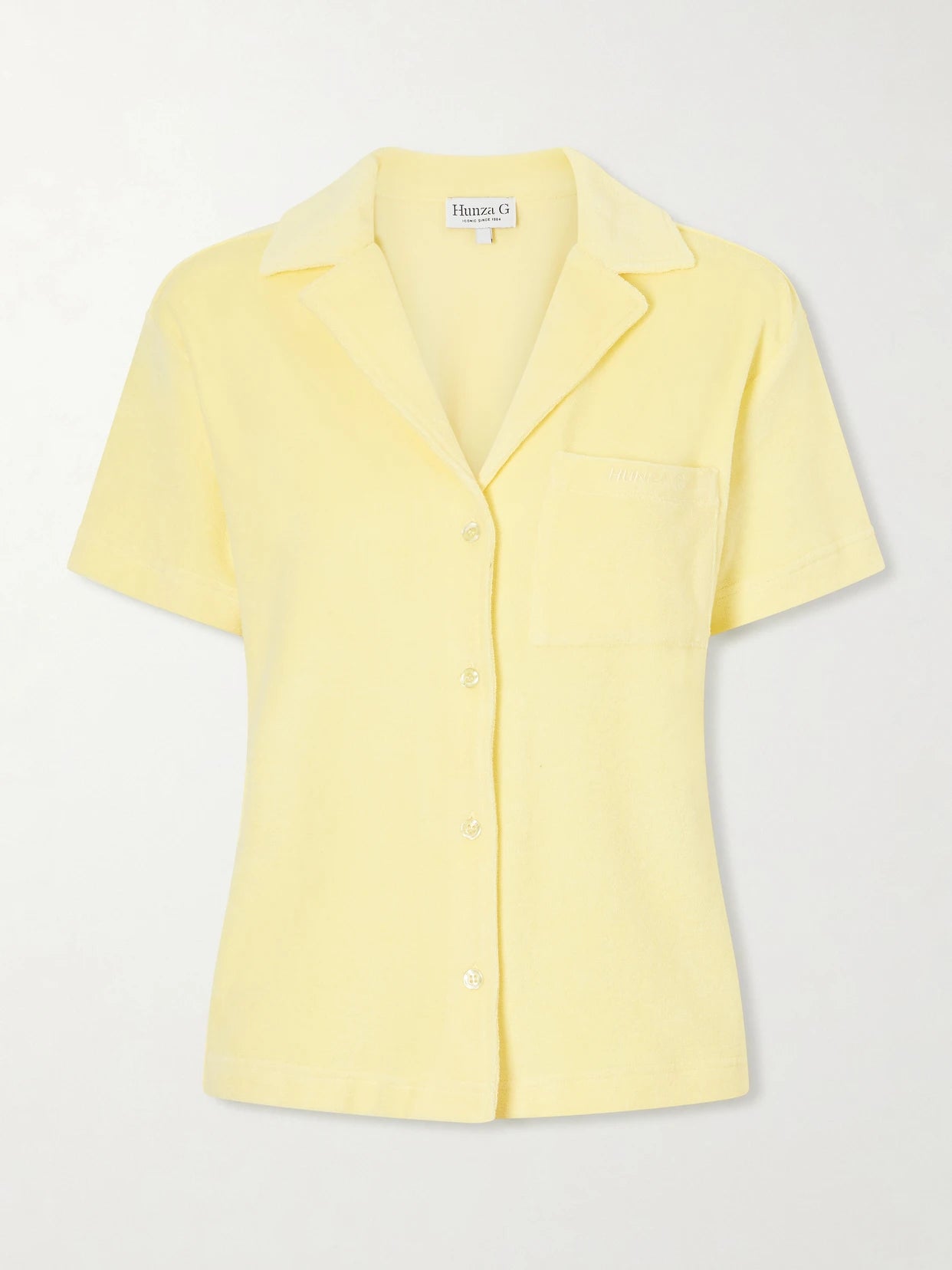 Embroidered Cotton-terry Polo Shirt