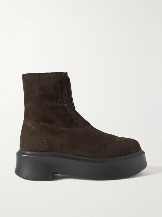 Nobilis Suede Platform Ankle Boots