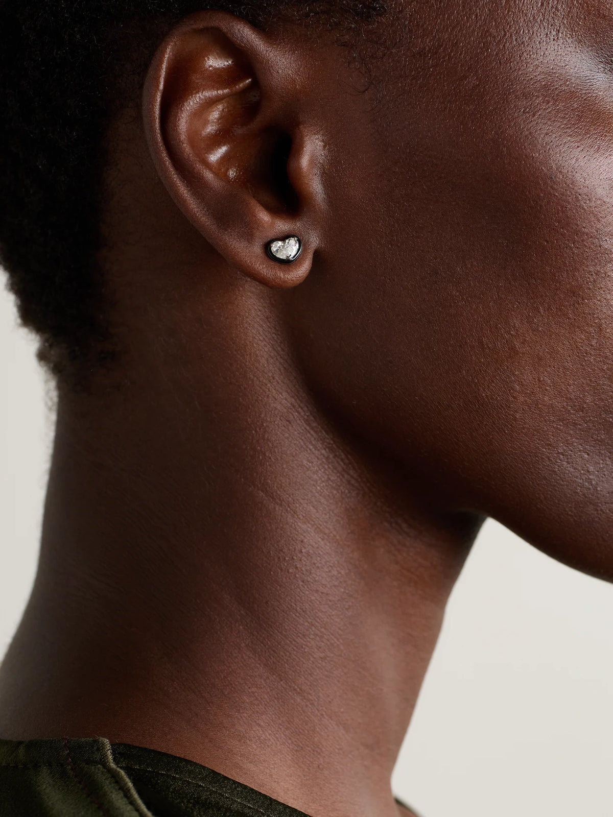 Image of Earrings. Product name - Heartbeats 18-karat White Gold, Diamond And Enamel Earrings in Multi colour by brand - Kamyen