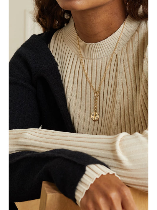 Image of Necklaces. Product name - + Net Sustain Resilience 18-karat Recycled Gold Diamond Necklace in Multi colour by brand - FoundRae