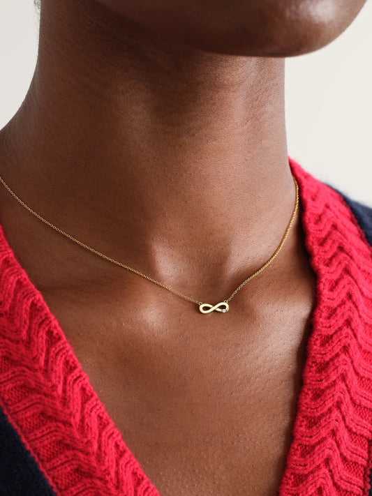 Image of Necklaces. Product name - Infinity 18-karat Gold Diamond Necklace in Multi colour by brand - Jennifer Meyer
