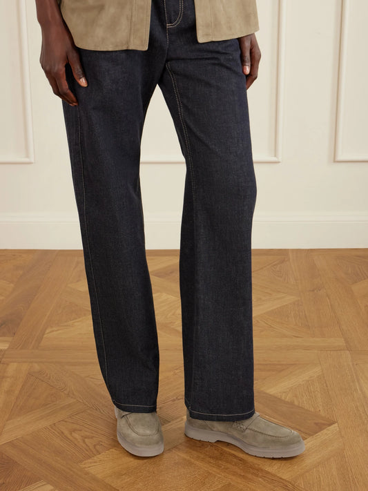 Embellished Suede Loafers
