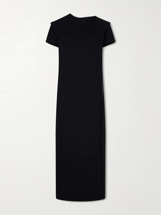 Iryl Open-back Draped Crepe Maxi Dress