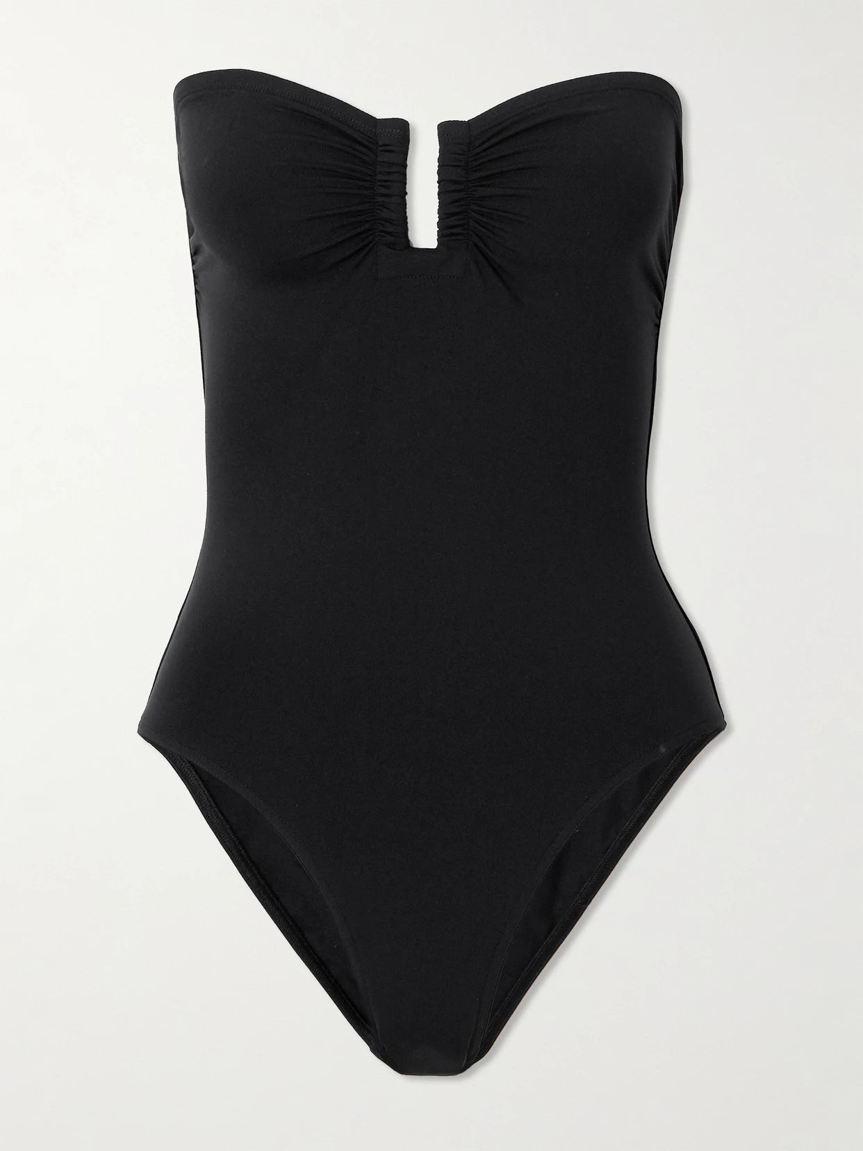 Image of Swimwear. Product name - Les Permanents Cassiopée Bandeau Swimsuit in Black colour by brand - Eres