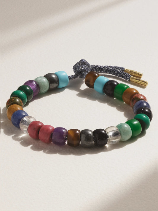Forte Beads Moonbow 18-karat Gold And Lurex Multi-stone Bracelet Kit
