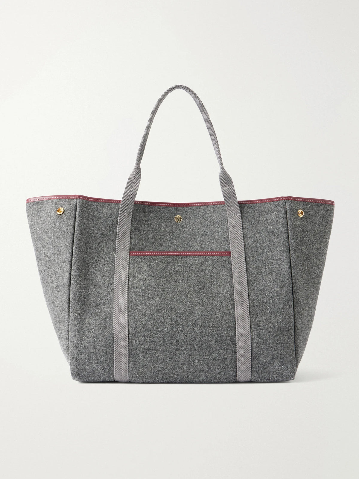RUE de VERNEUIL Traversée Large Leather And Webbing-trimmed Felt Tote