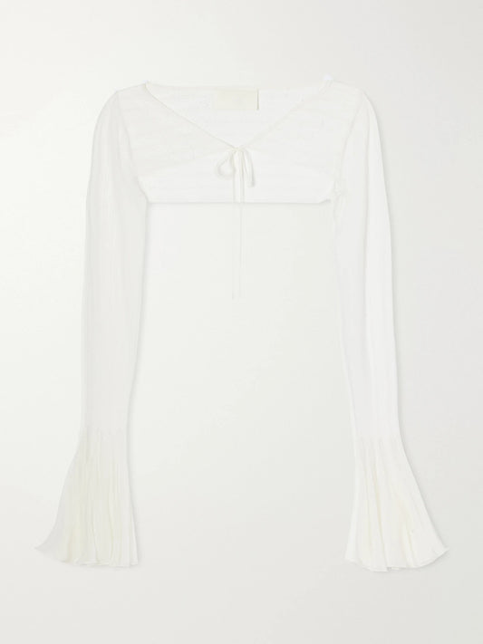 Danielle Frankel Lulu Tulle-chiffon Bolero