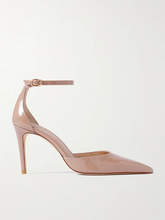 Weitzman Stuart Power Strap Patent-leather Pumps