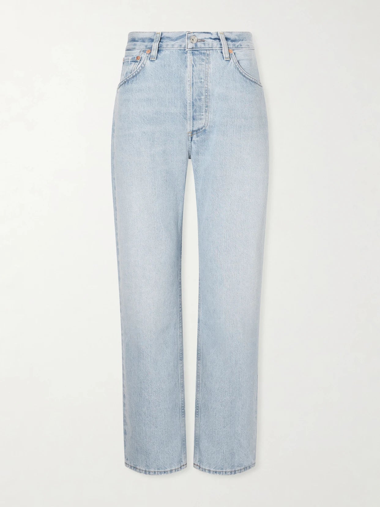 Image of Jeans. Product name - Winslow Mid-rise Boyfriend Jeans in Light denim colour by brand - Citizens of Humanity
