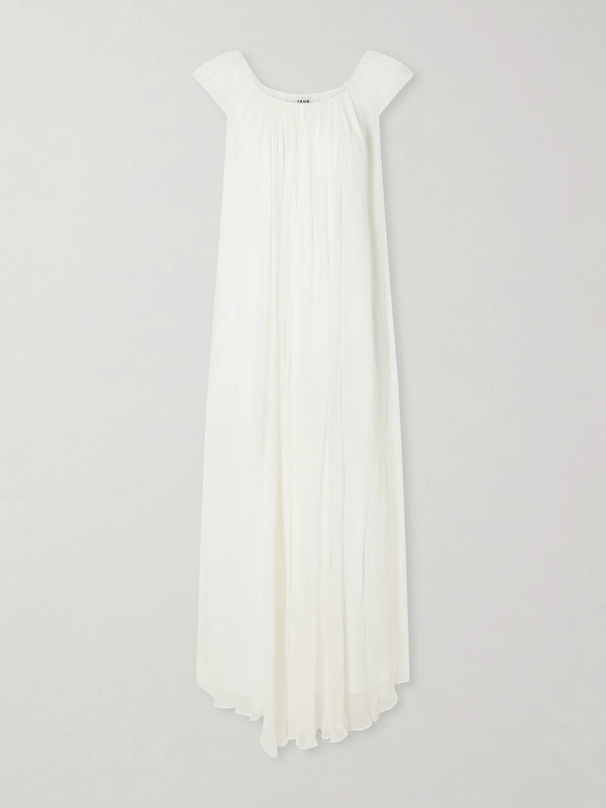 Image of Dresses. Product name - Leda Chiffon Maxi Dress in Ivory colour by brand - STAUD
