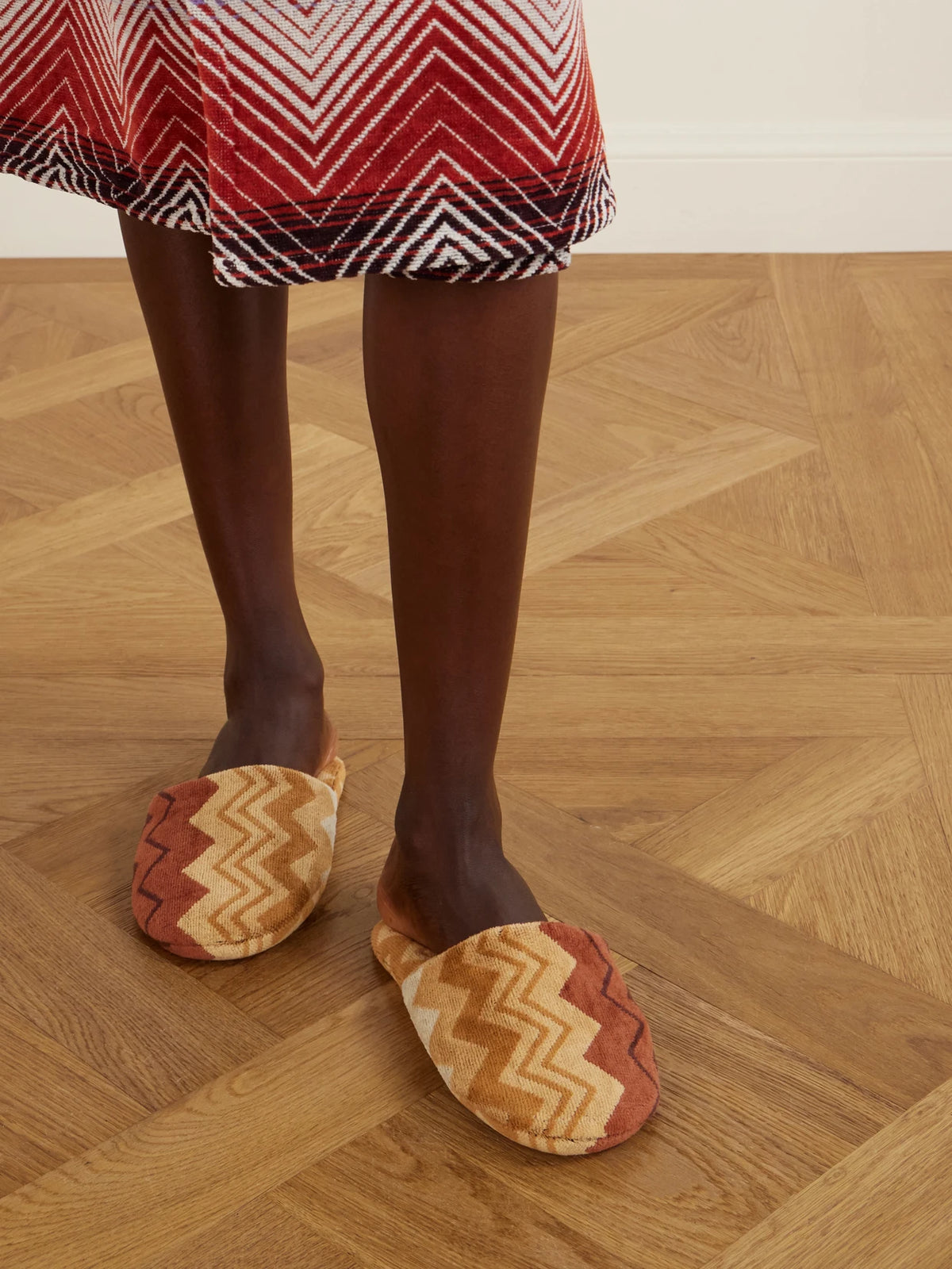Giacomo Striped Cotton-terry Slippers