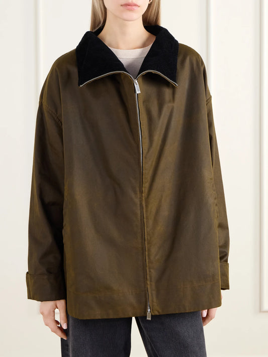 TOTEME Country Corduroy-trimmed Cotton-gabardine Jacket