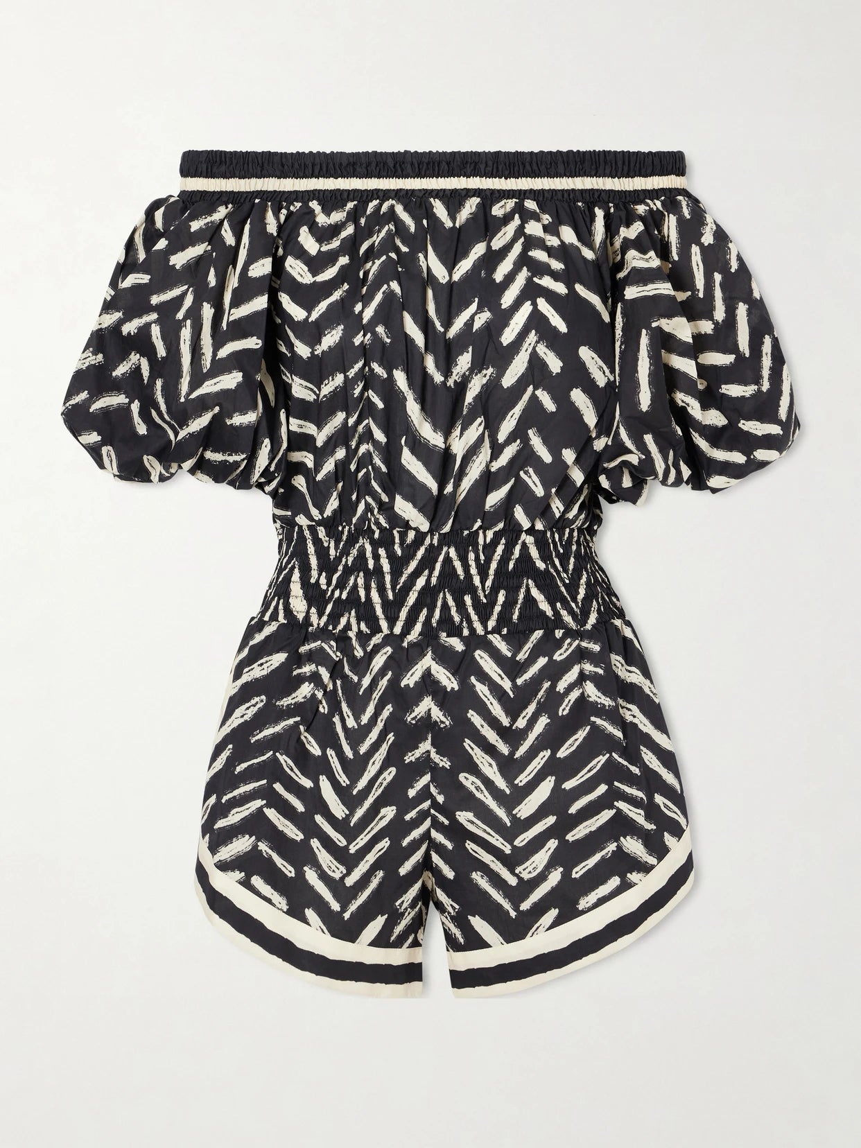 Water Hymn Printed Cotton-poplin Playsuit