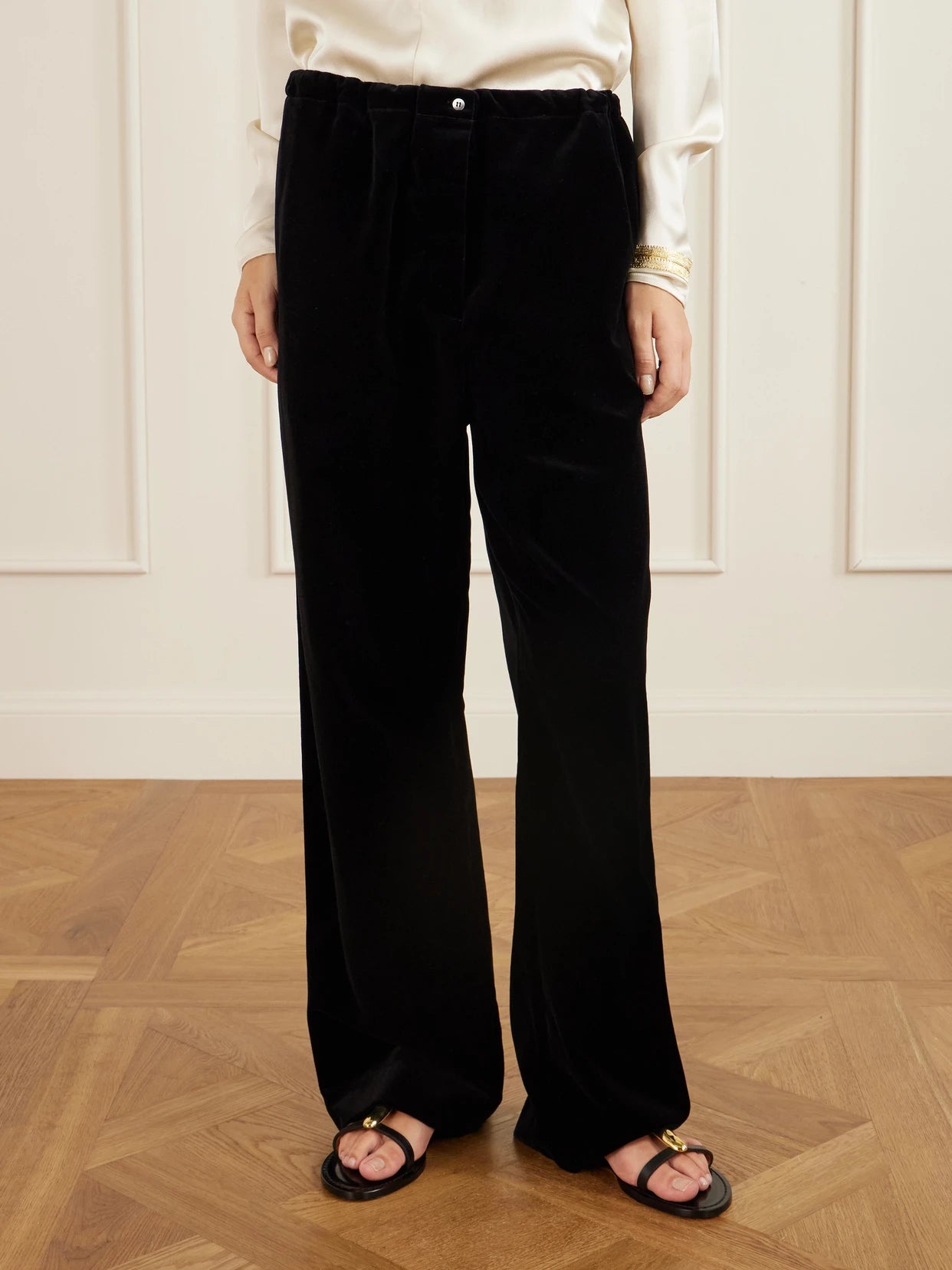 Cotton-velvet Pants