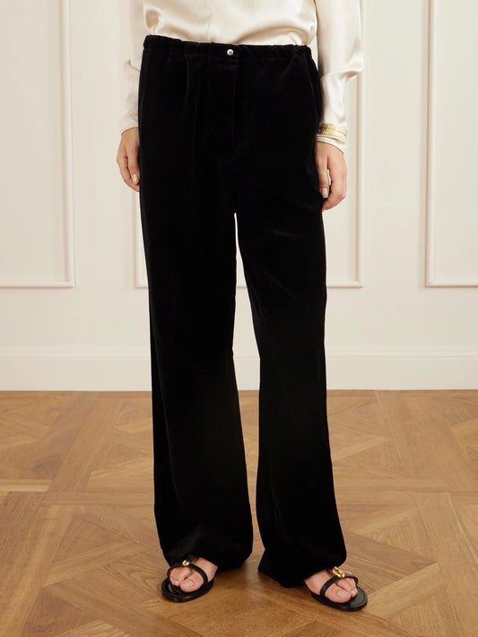 Cotton-velvet Pants