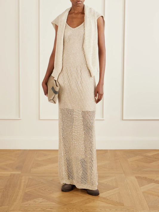 Image of Boots. Product name - Bead-embellished Suede Ankle Boots in Chocolate colour by brand - Brunello Cucinelli