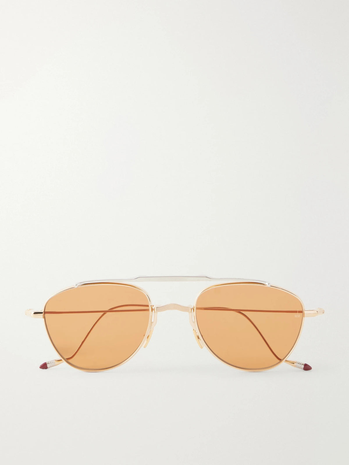 Jacques Marie Mage Flynn Double-bridge Aviator-style Gold-tone Titanium Sunglasses