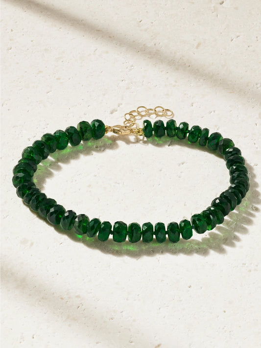 Oracle 14-karat Gold Chrome Diopside Bracelet