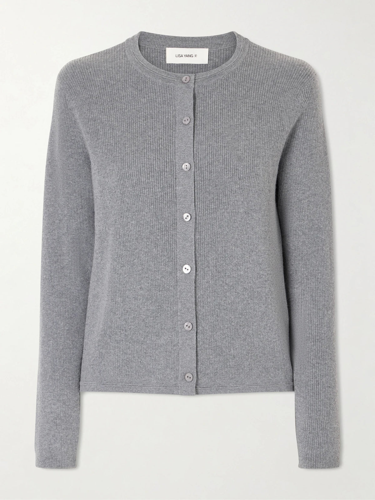 LISA YANG Abeena Ribbed Cotton And Cashmere-blend Cardigan