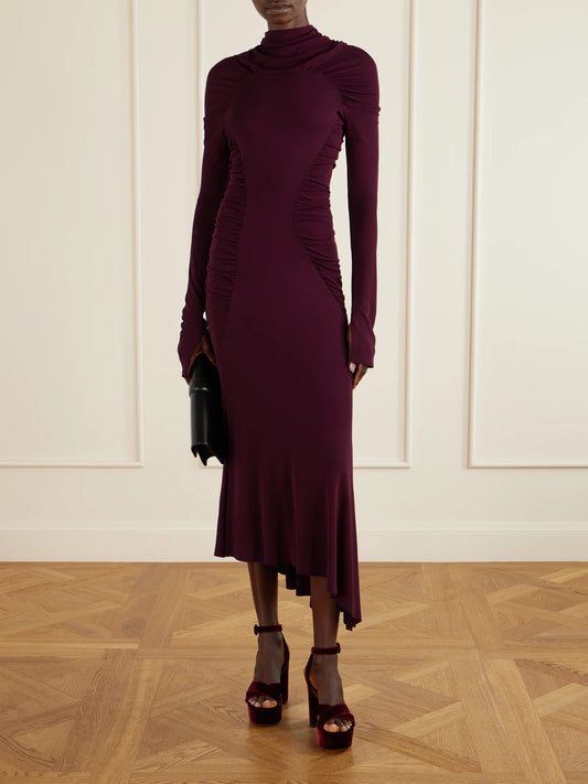 Image of Heels. Product name - Sabrina 70 Velvet Sandals in Burgundy colour by brand - Gianvito Rossi