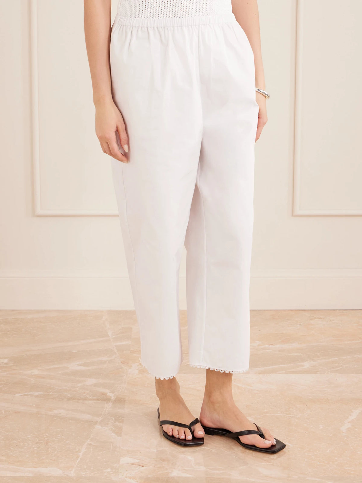 RÓHE Embroidered Cotton-poplin Wide-leg Pants