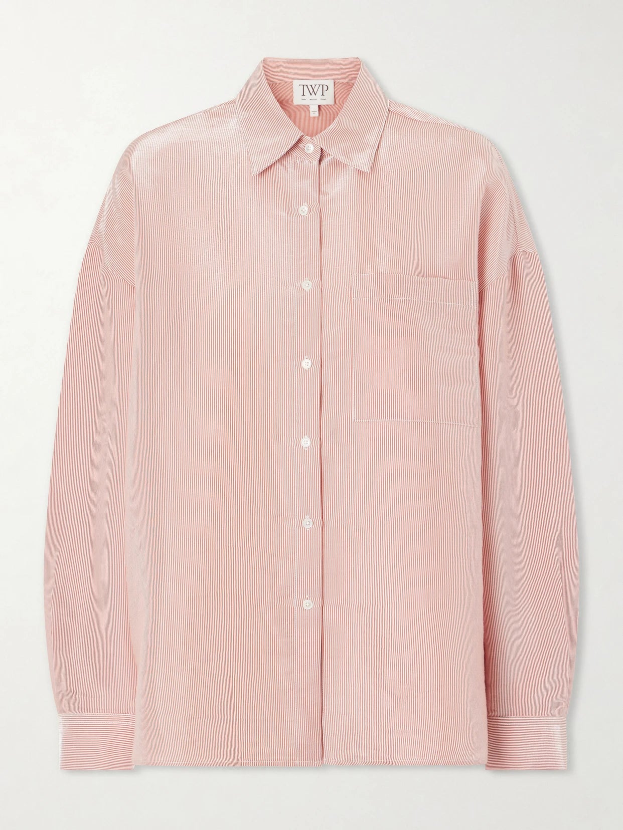 Something Borrowed Striped Cotton-organza Shirt
