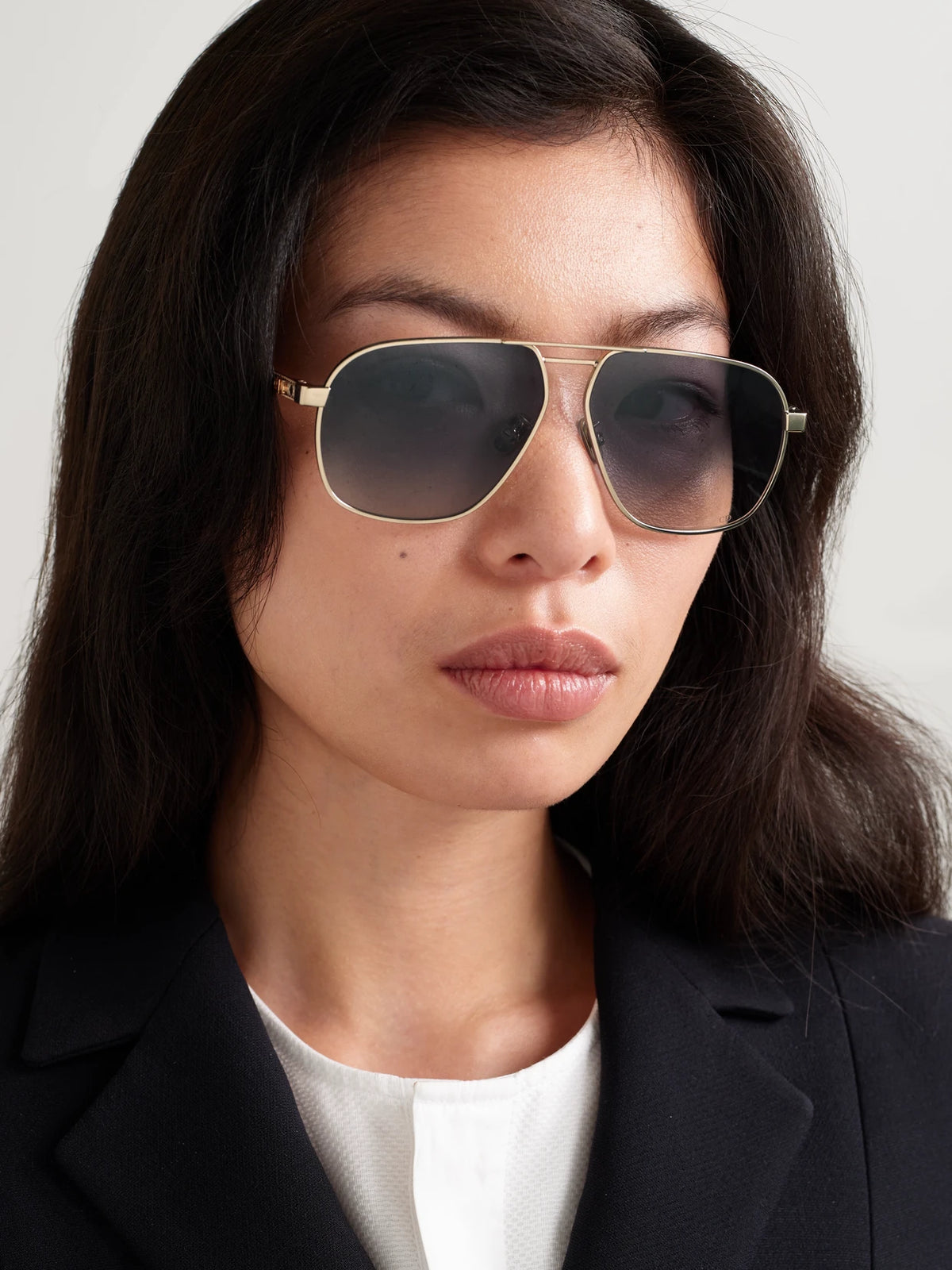 Image of Sunglasses. Product name - Diorcannage A3u Aviator-style Rose Gold-tone Sunglasses in Multi colour by brand - DIOR Eyewear