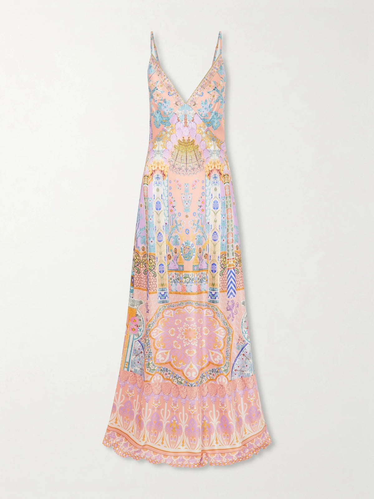 Printed Silk-satin Maxi Dress