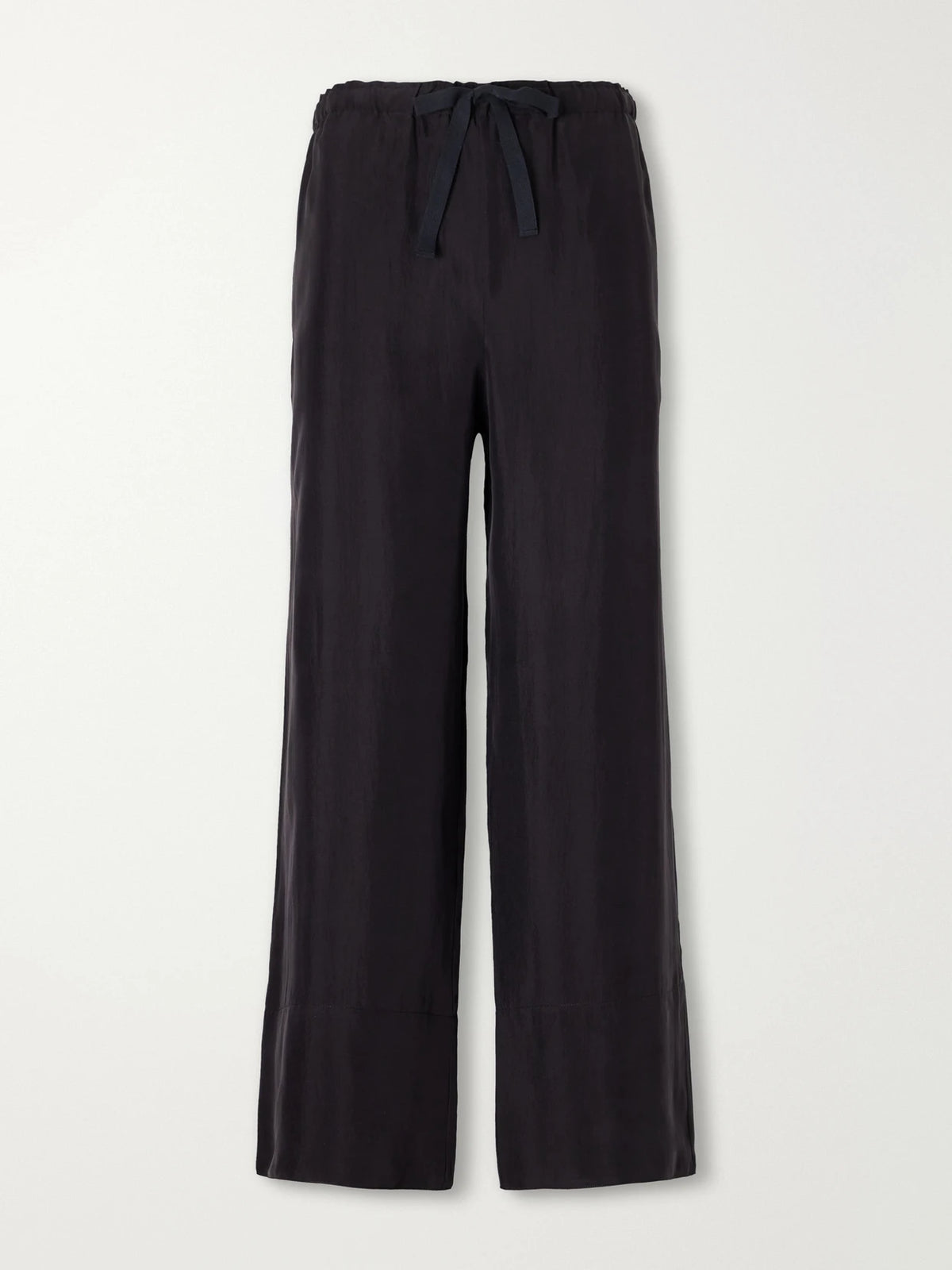 James Perse Silk-habotai Wide-leg Drawstring Pants