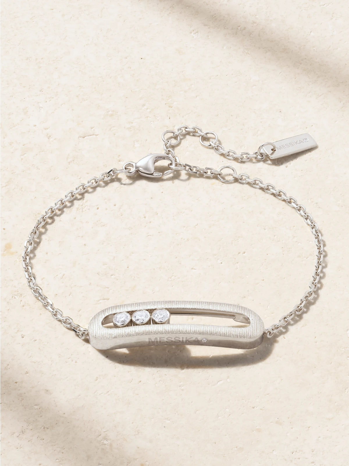 Move Classique Ciselé 18-karat White Gold Diamond Bracelet