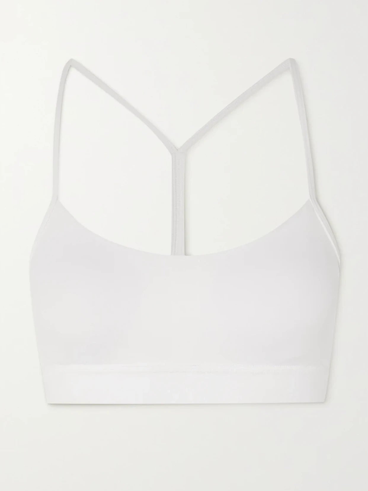 Image of Activewear. Product name - Flow Y Nulu Sports Bra in White colour by brand - lululemon