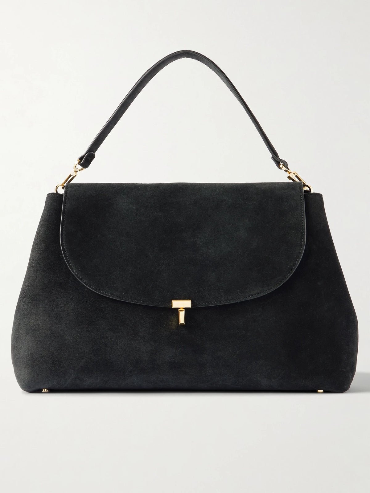 T-lock Suede Shoulder Bag