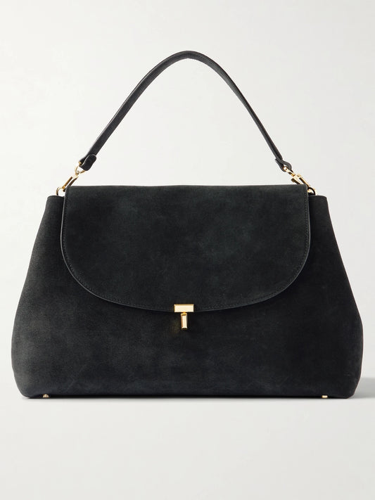 T-lock Suede Shoulder Bag