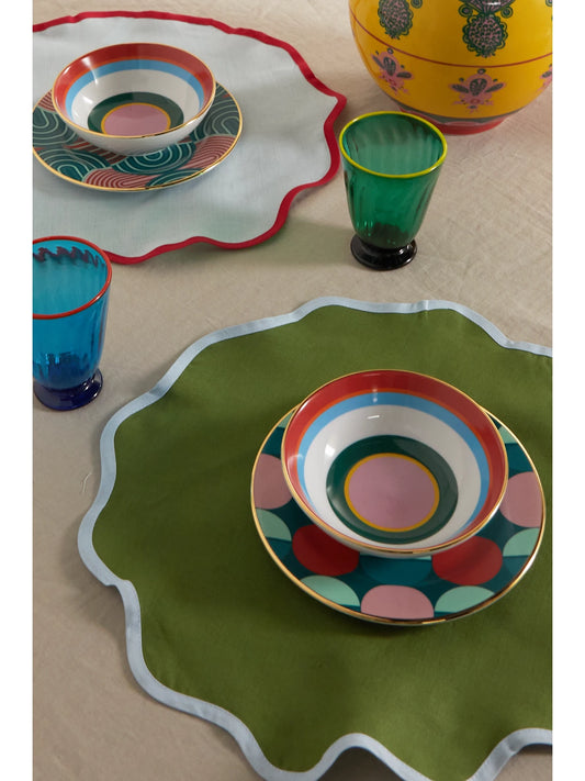 Image of Tableware. Product name - Set Of Four Linen Placemats in Yellow colour by brand - La DoubleJ
