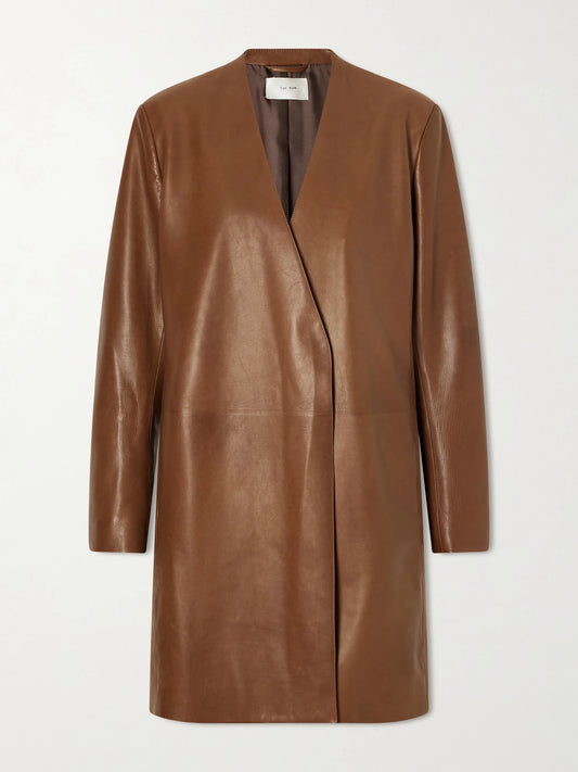 Clarisa Leather Knee-lenght Coat