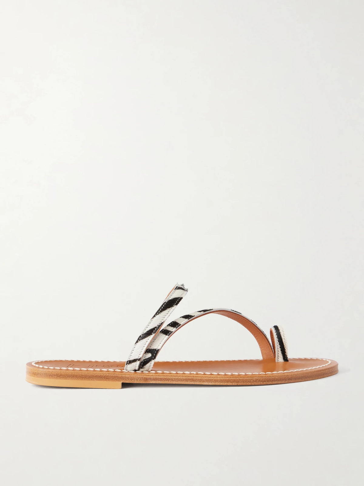 Actium Zebra-print Calf Hair Sandals
