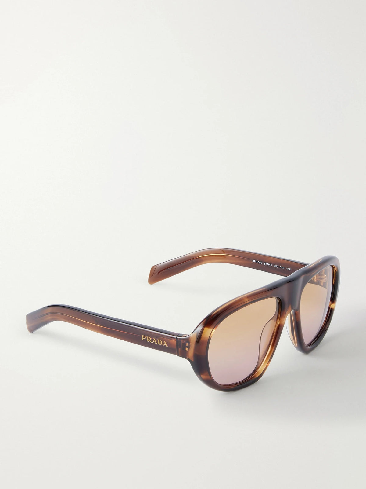 Prada Eyewear Aviator-style Round-frame Sunglasses