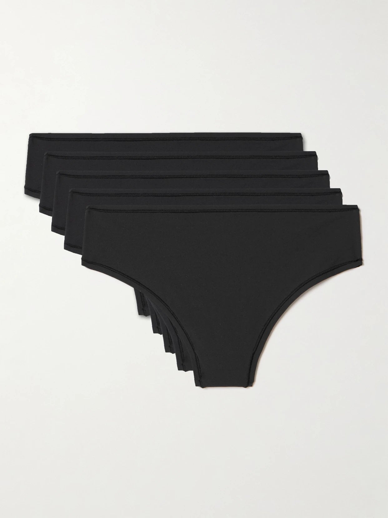 Fits Everybody Set Of Five Thongs - Onyx