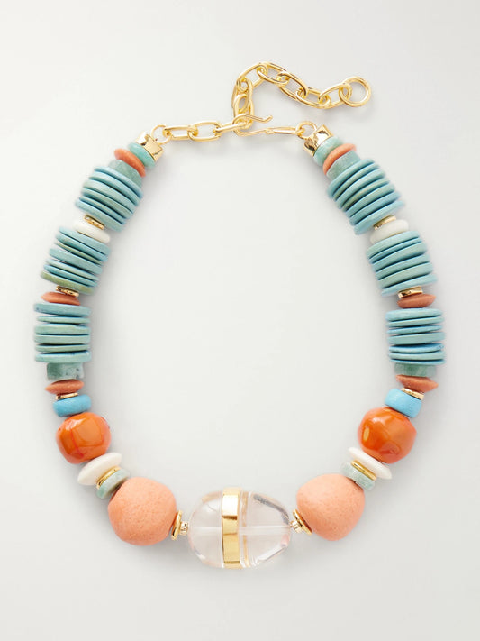 Neptune Gold-plated Multi-stone Necklace