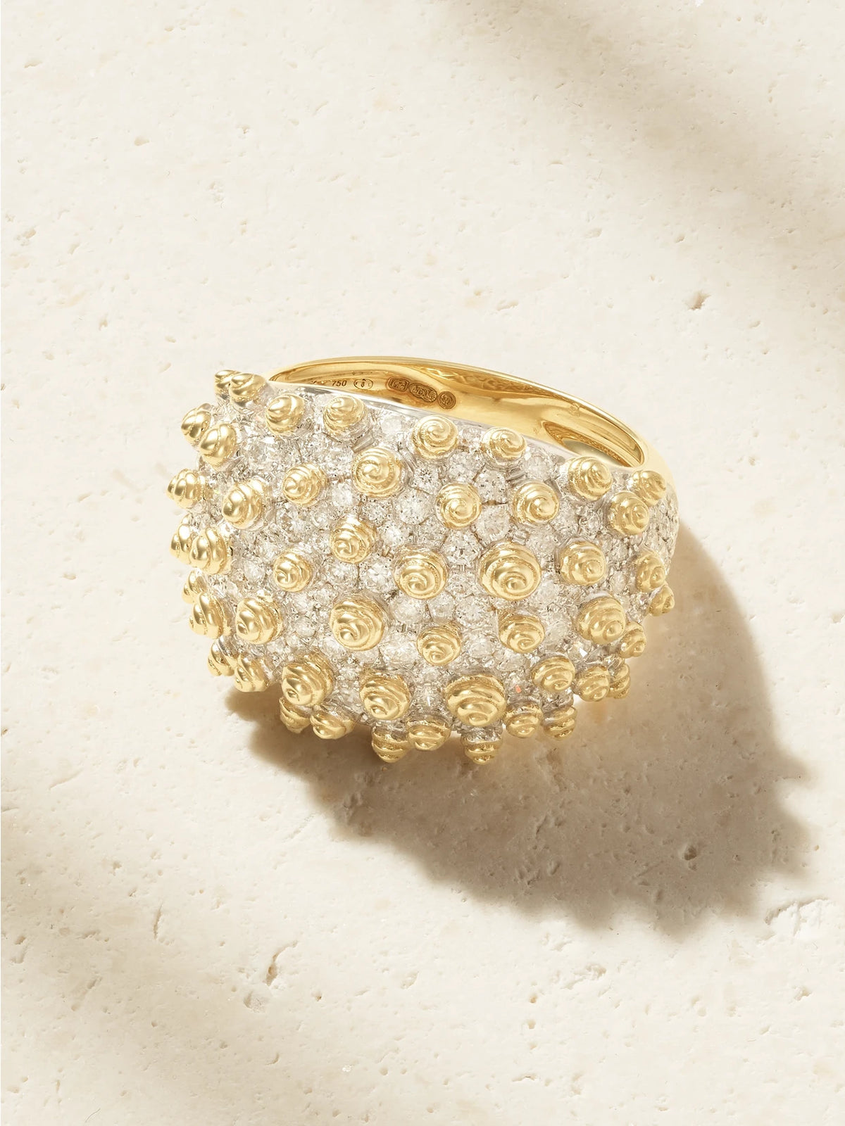 Bague Picots 18-karat Gold Diamond Ring