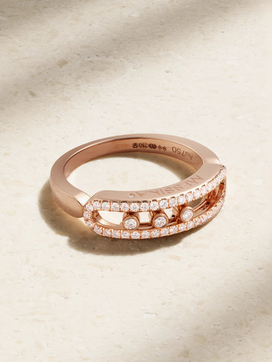 Baby Move 18-karat Rose Gold Diamond Ring