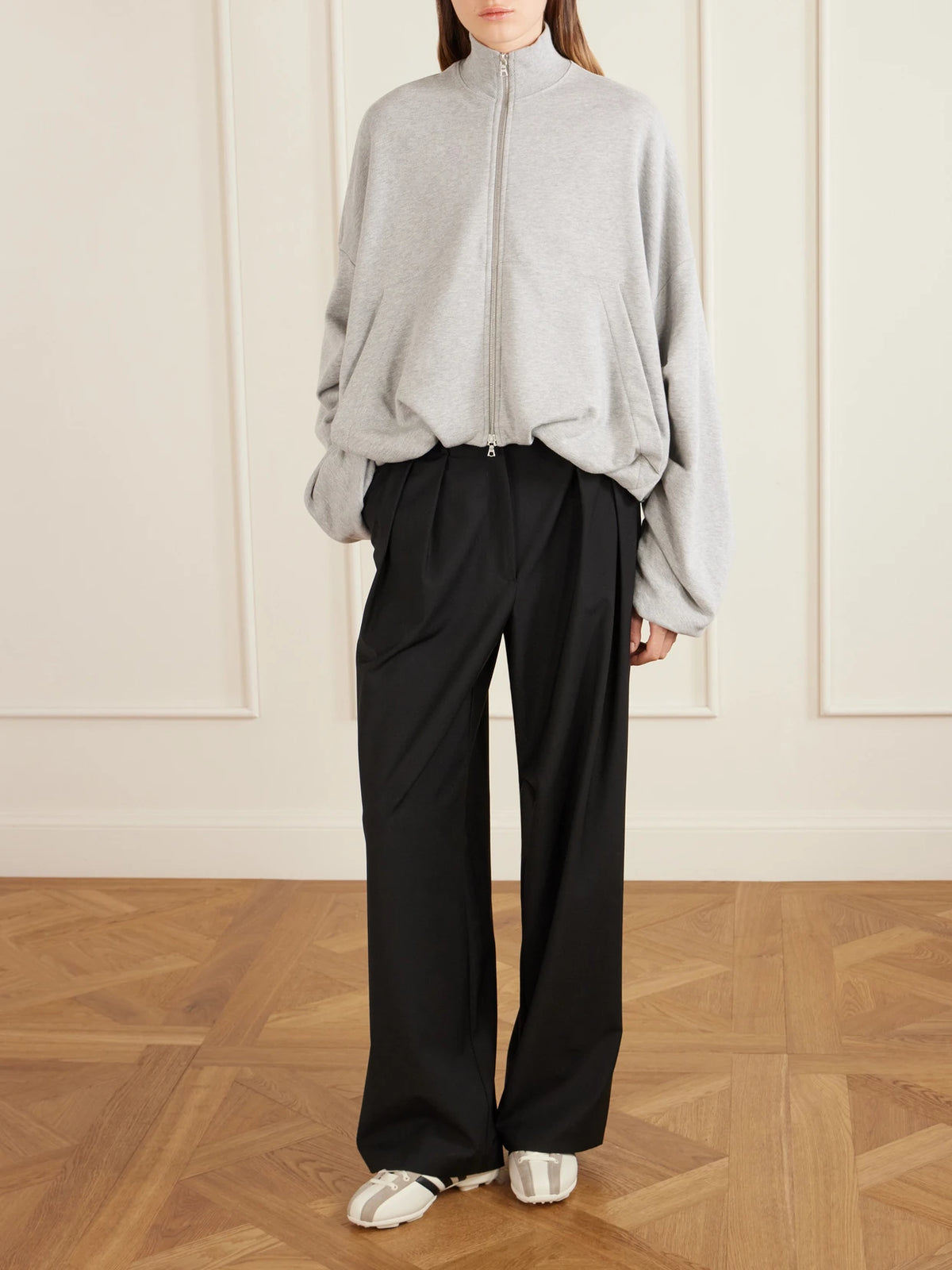 Image of Sneakers. Product name - + Y-3 Field Suede-trimmed Leather Sneakers in Off-white colour by brand - adidas Originals