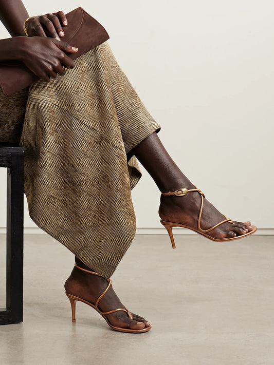 Jungle Mamba 70 Metallic Leather Sandals