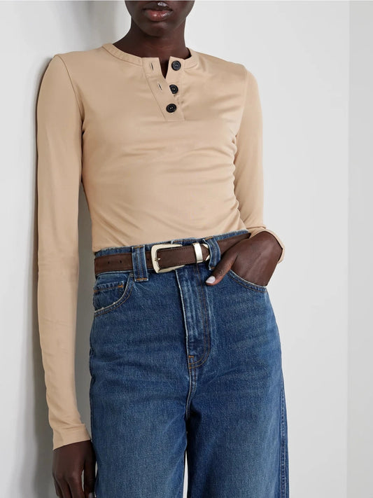 KHAITE Benny Suede Belt