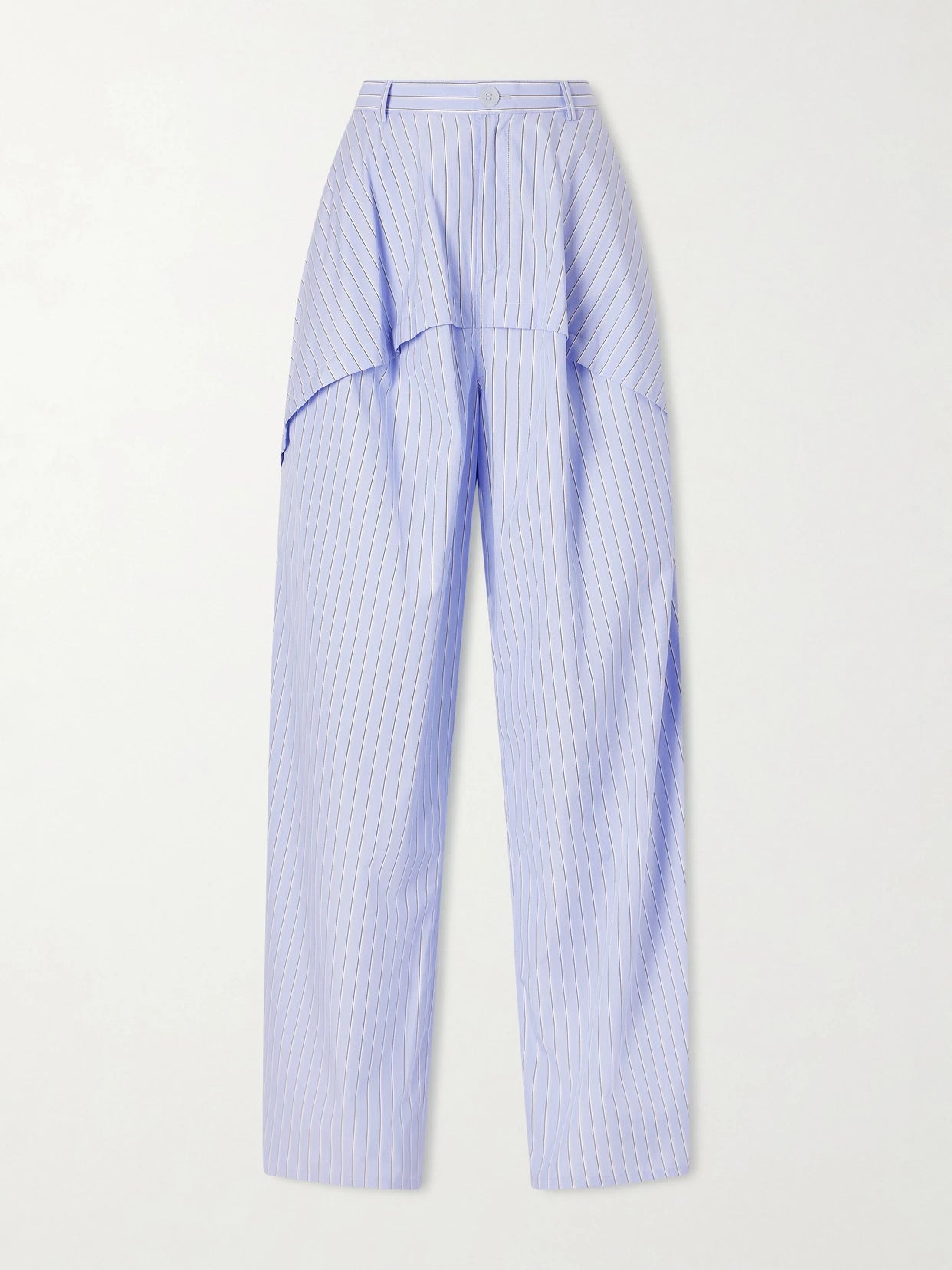 + Paula's Ibiza Striped Paneled Cotton Poplin Wide-leg Pants