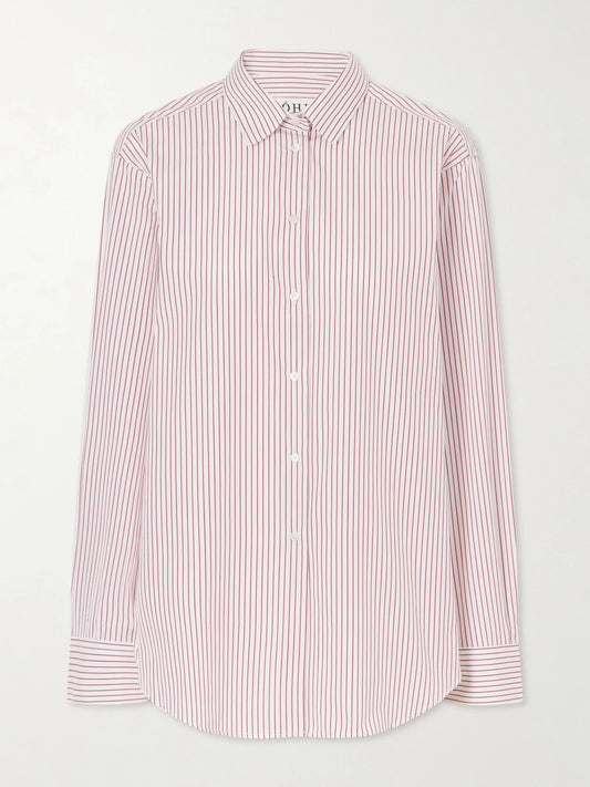 RÓHE Striped Cotton-poplin Shirt