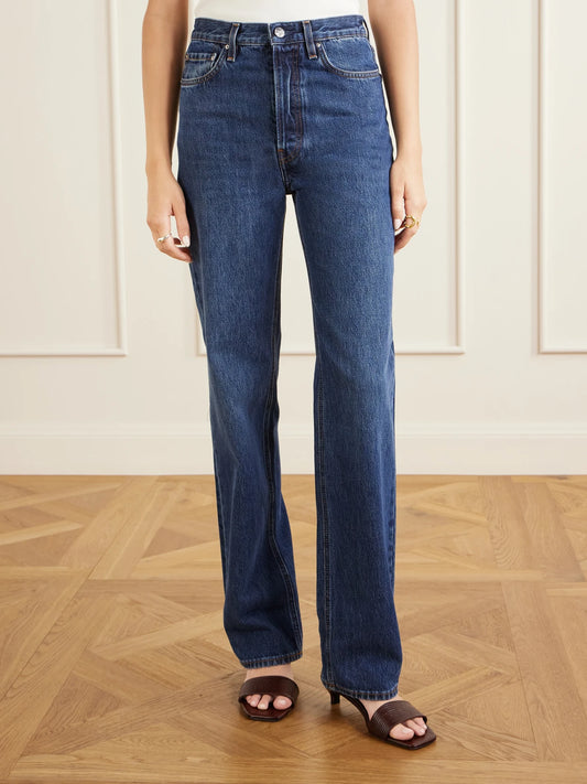 Logo-appliquéd Mid-rise Straight-leg Jeans