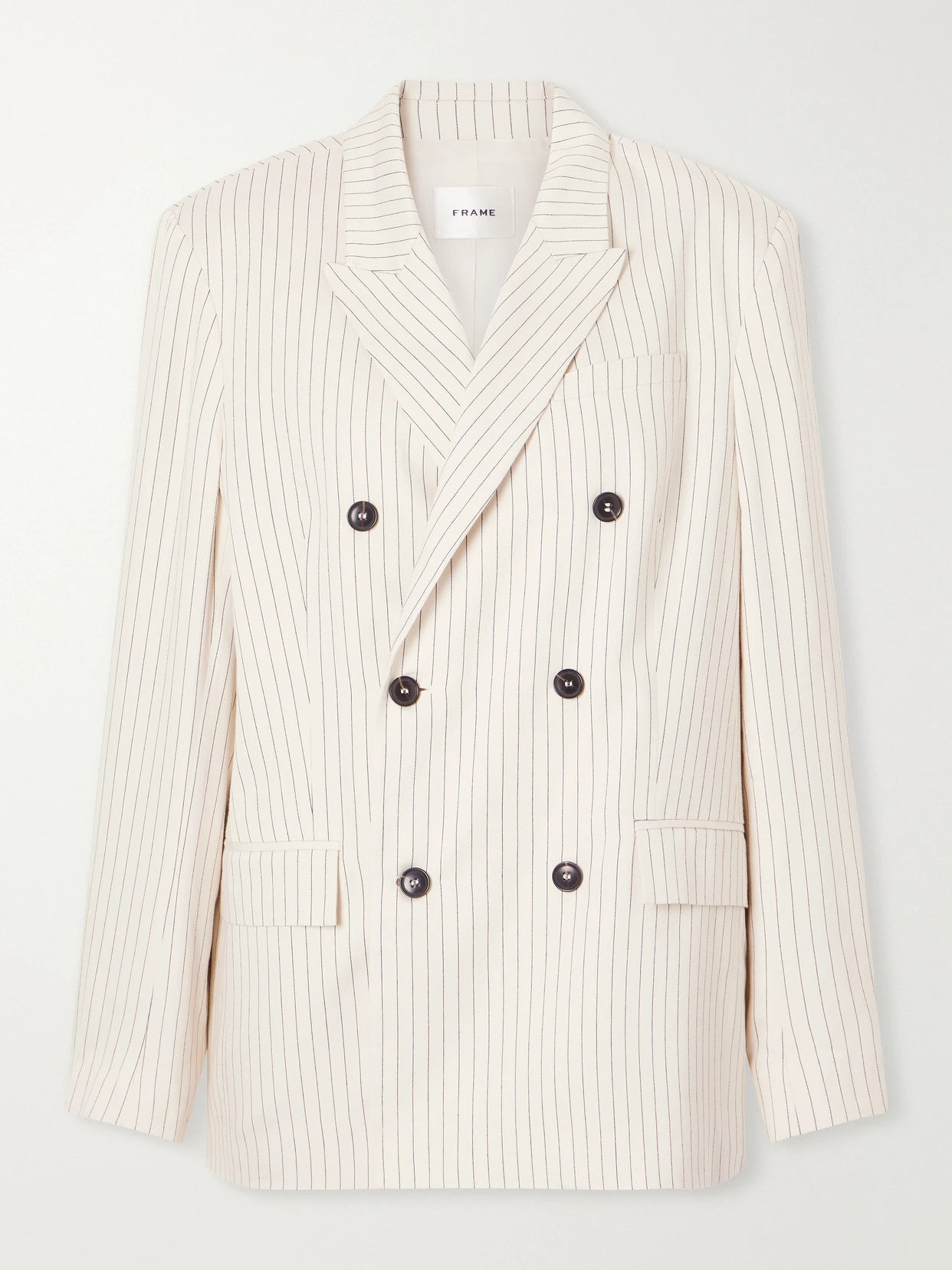 The Avenue Double-breasted Striped Blazer