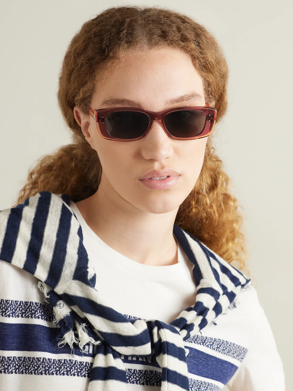 Image of Sunglasses. Product name - Diorhighlight S21 Rectangular-frame Acetate Sunglasses in Burgundy colour by brand - DIOR Eyewear