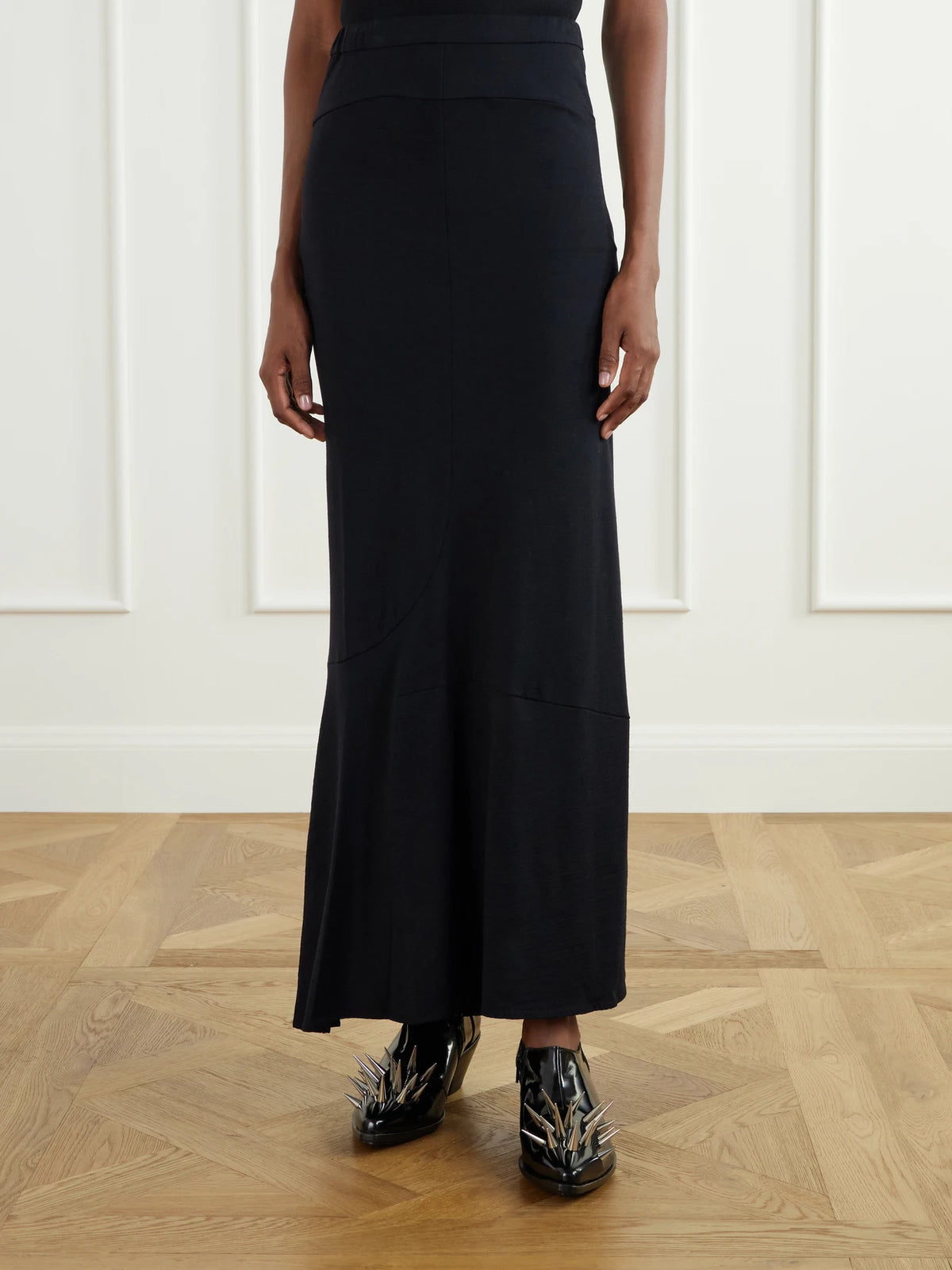 Junya Watanabe Wool-jersey Maxi Skirt